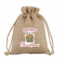 DIY logo drawstring bag Christmas Party candy gift bag