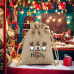 Christmas Favor Gift Bags Small Jute Drawstring Bags