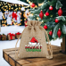 Christmas Favor Gift Bags Small Jute Drawstring Bags