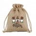 Christmas Favor Gift Bags Small Jute Drawstring Bags