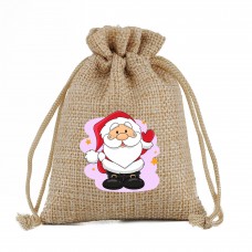 Personalized Christmas drawstring sack candy gift bag DIY