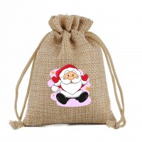 Cotton Drawstring Bag Christmas Decorations and Gifts