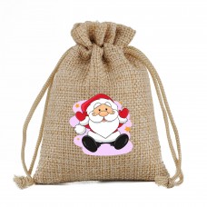 Cotton Drawstring Bag Christmas Decorations and Gifts