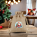 Christmas gift bag small drawstring jute bag custom logo