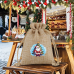 Christmas gift bag small drawstring jute bag custom logo